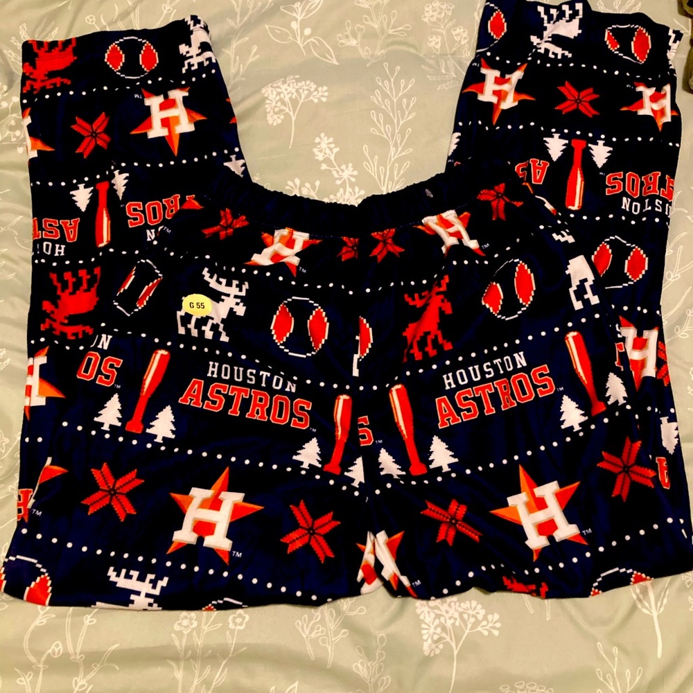 Boys Houston Astros sz. 14/16 pull on pjs nwot